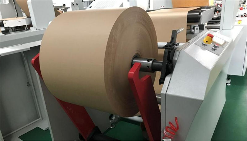 Máquina para fabricar bolsas de papel con fondo cuadrado (alimentación de rollo ajustable)