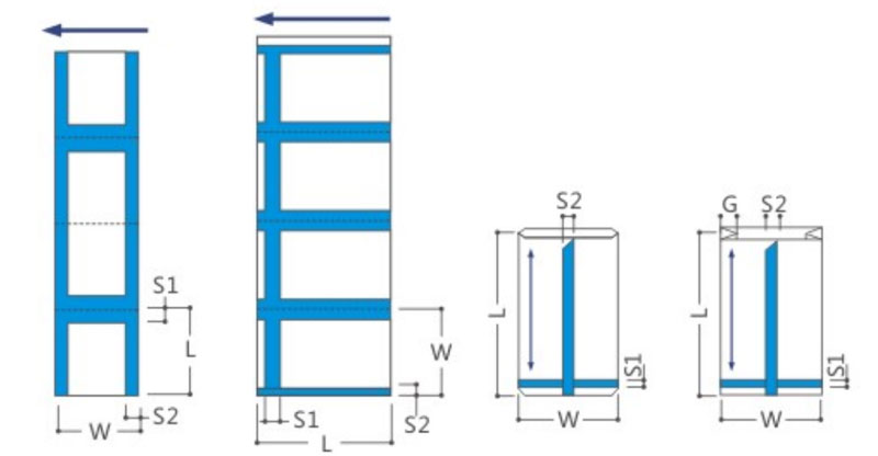 Máquina para fabricar bolsas con sellado de tres lados y sellado medio (enrollador doble)